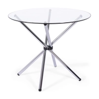 Kulatý skleněný stůl 80 cm | Moderní design do kuchyně a jídelny