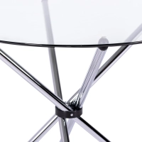 Kulatý skleněný stůl 80 cm | Moderní design do kuchyně a jídelny