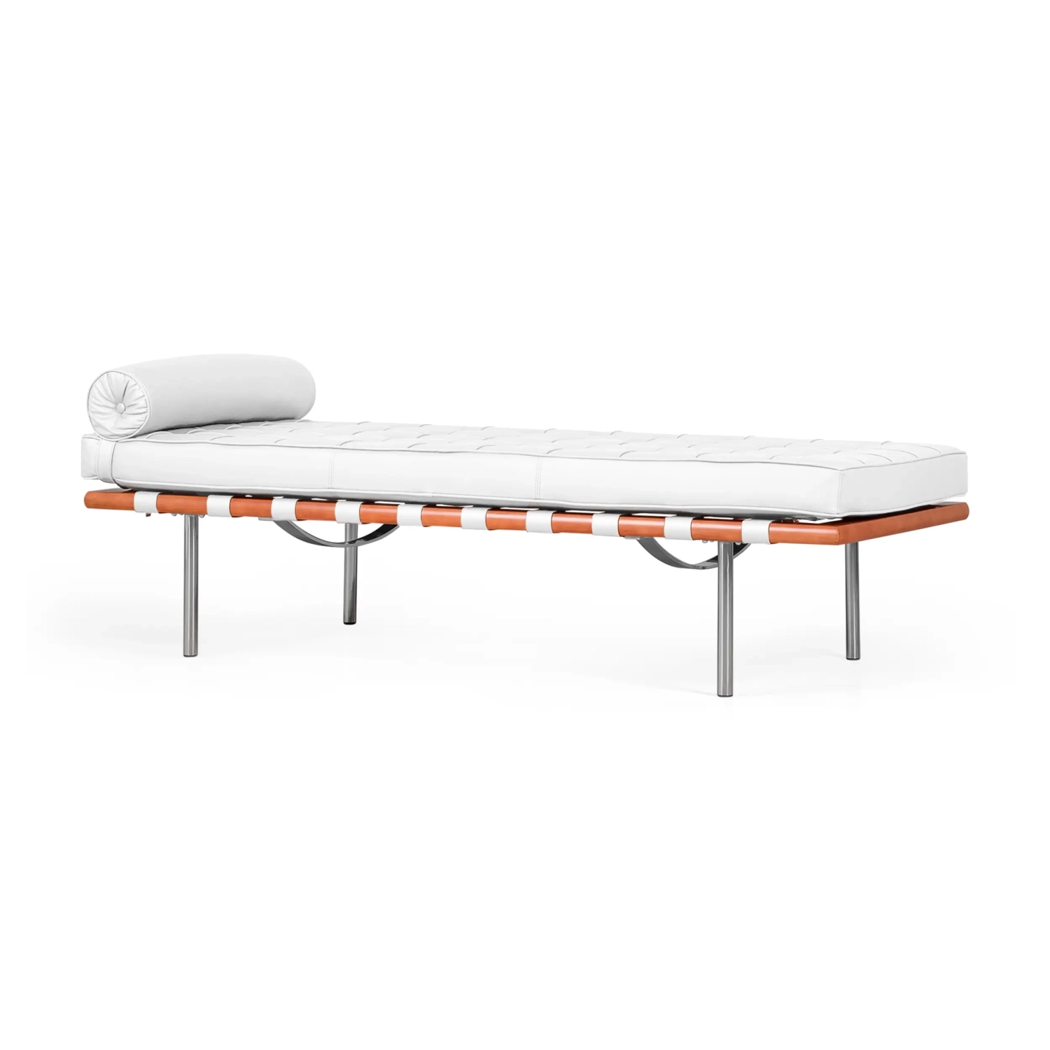 Réplica cama de día Barcelona Daybed en piel blanca