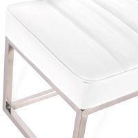 Praga Design Bank van Verchroomd Staal en Kunstleer | Moderne Stijl