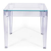 Ghost Kvadratiskt matbord 80 cm : Transparent Modern Design