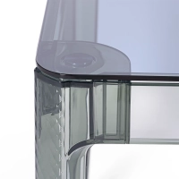 Čtvercový jídelní stůl Ghost 80 cm : transparentní moderní design