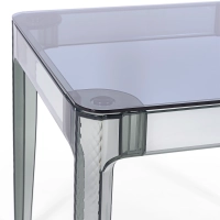 Ghost Square Dining Table 80 cm : Transparent Modern Design