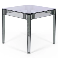 Ghost Vierkante Eettafel 80 cm : Transparant Modern Ontwerp