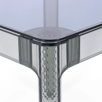 Ghost Square Dining Table 80 cm : Transparent Modern Design
