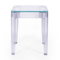 Mesa Ghost Cuadrada 60x60 cm | Diseño Transparente y Minimalista
