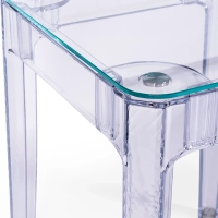 Mesa Ghost Cuadrada 60x60 cm | Diseño Transparente y Minimalista