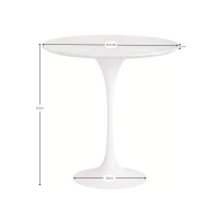 Tavolino Inspiration Tulip Side Marmo di Carrara Ø50 cm | Mobilie Design