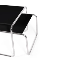 Conjunto de inspiração Mesas Laccio Breuer | Design Bauhaus | Mesas de centro e mesas de apoio