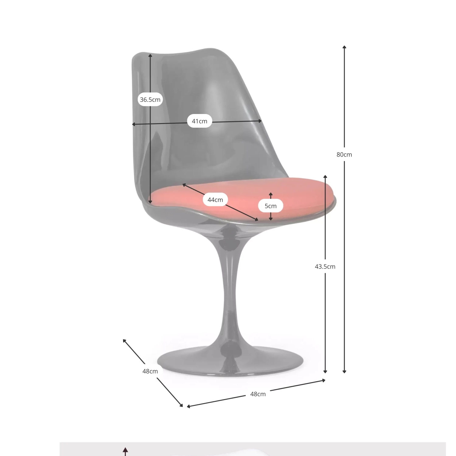 Krzesło Replica Tulip - Designerskie krzesła z poduszką - Designerskie Meble