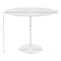 Mesa Tulip mesa de vidro 90 cm : Moderno e Elegante :: Moderno e Elegante Mueble Design