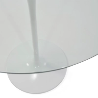 Mesa Tulip de cristal 90 cm | Moderna y Elegante | Mueble Design