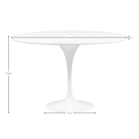 Mesa de Jantar Inspiration Tulip Style 120cm - Design de Móveis
