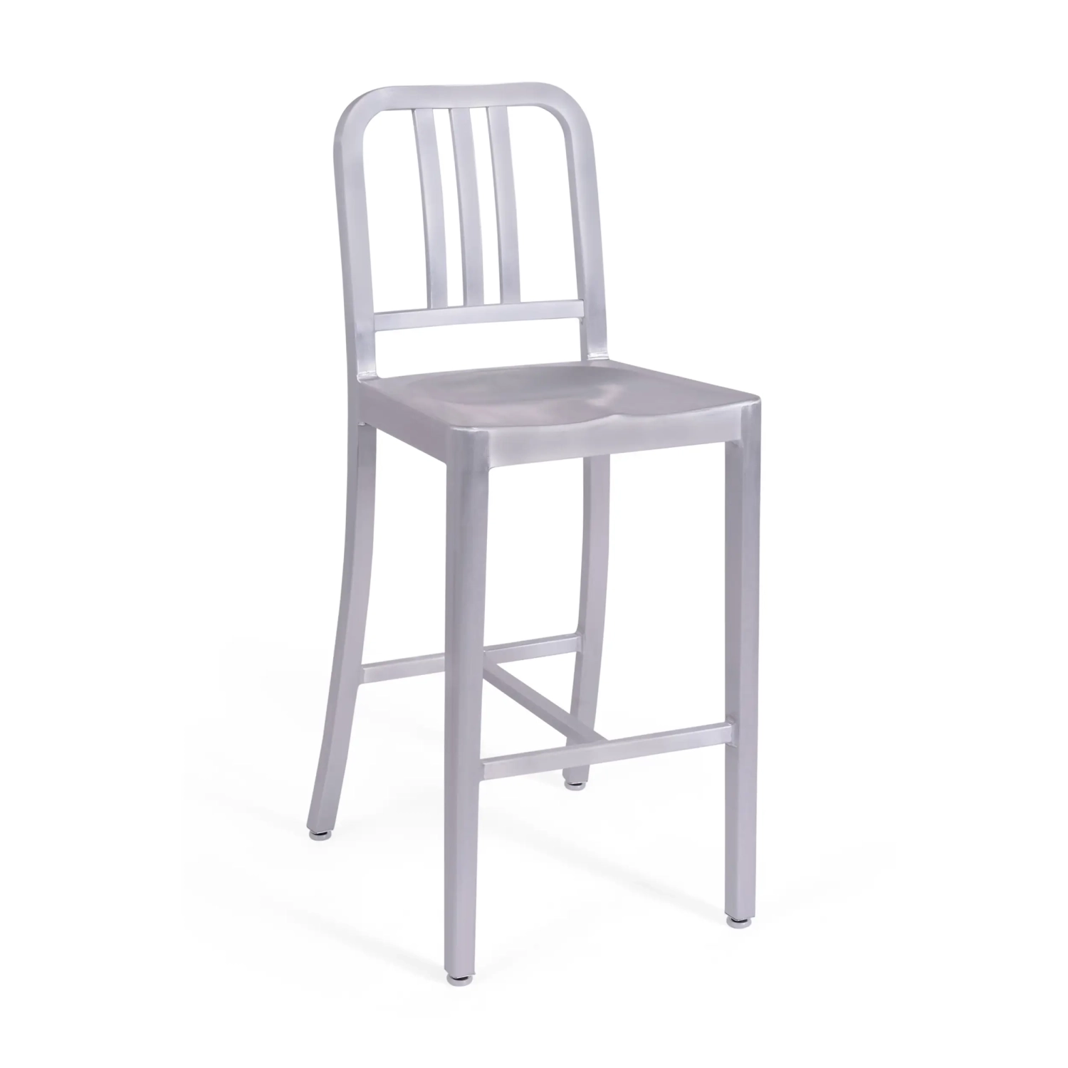 Barstoel Navi Army 66 cm in Aluminium | Stijlvol Industrieel Ontwerp