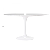 Inspiration Table Design Tulip 120Ø Marbre Carrare - Meubles Concept