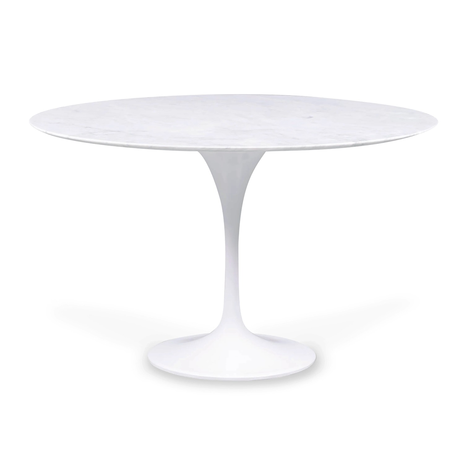 Tulip (120cm) Design Esstisch in Carrara Marmor - Mobelarium