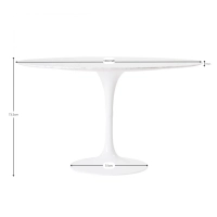 Designérský stůl Inspirace Tulip 100Ø v mramoru Carrara - design nábytku