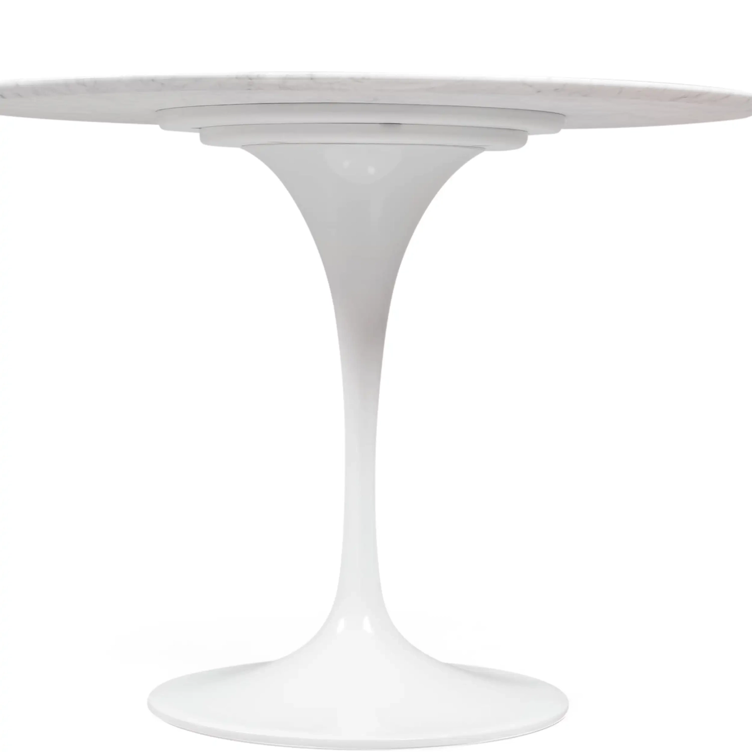 Inspiration Design Esstisch Tulip 100Ø in Carrara Marmor - Mobelarium