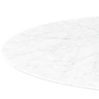 Inspiration Design Esstisch Tulip 100Ø in Carrara Marmor - Mobelarium