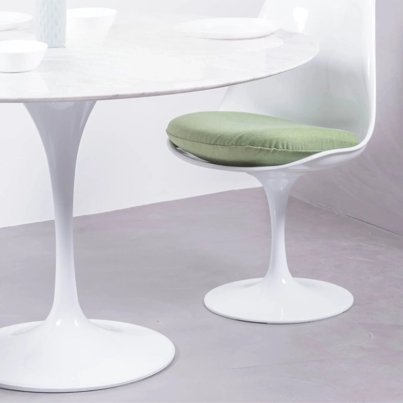 Inspiratie Tulip 100Ø Design Tafel in Carrara Marmer - Meubeldesign