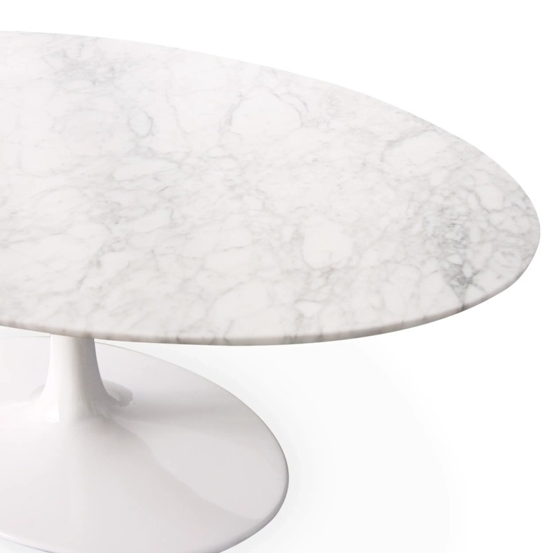 Lotus Coffee Table 120cm in Marble Carrara