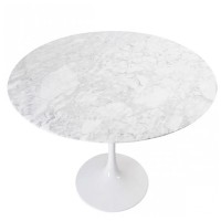 Inspiración Mesa Comedor Tulip en Mármol Carrara 120cm - Mueble Design