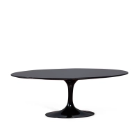 Replica soffbord Tulip i svart Marquina-marmor