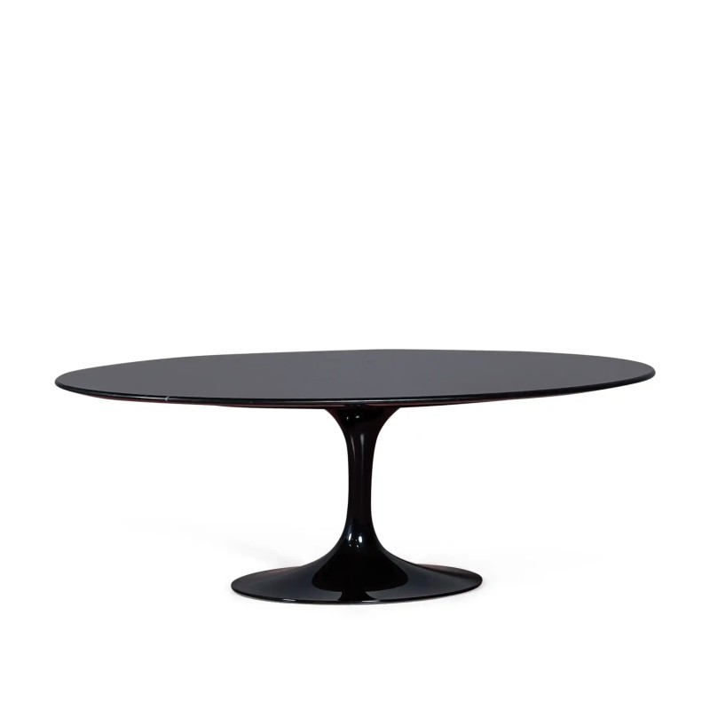 Réplique de la table basse Tulip en marbre noir Marquina