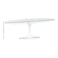 Mesa de centro tulipa em mármore Marquina - Mesa de mármore - Móveis Design