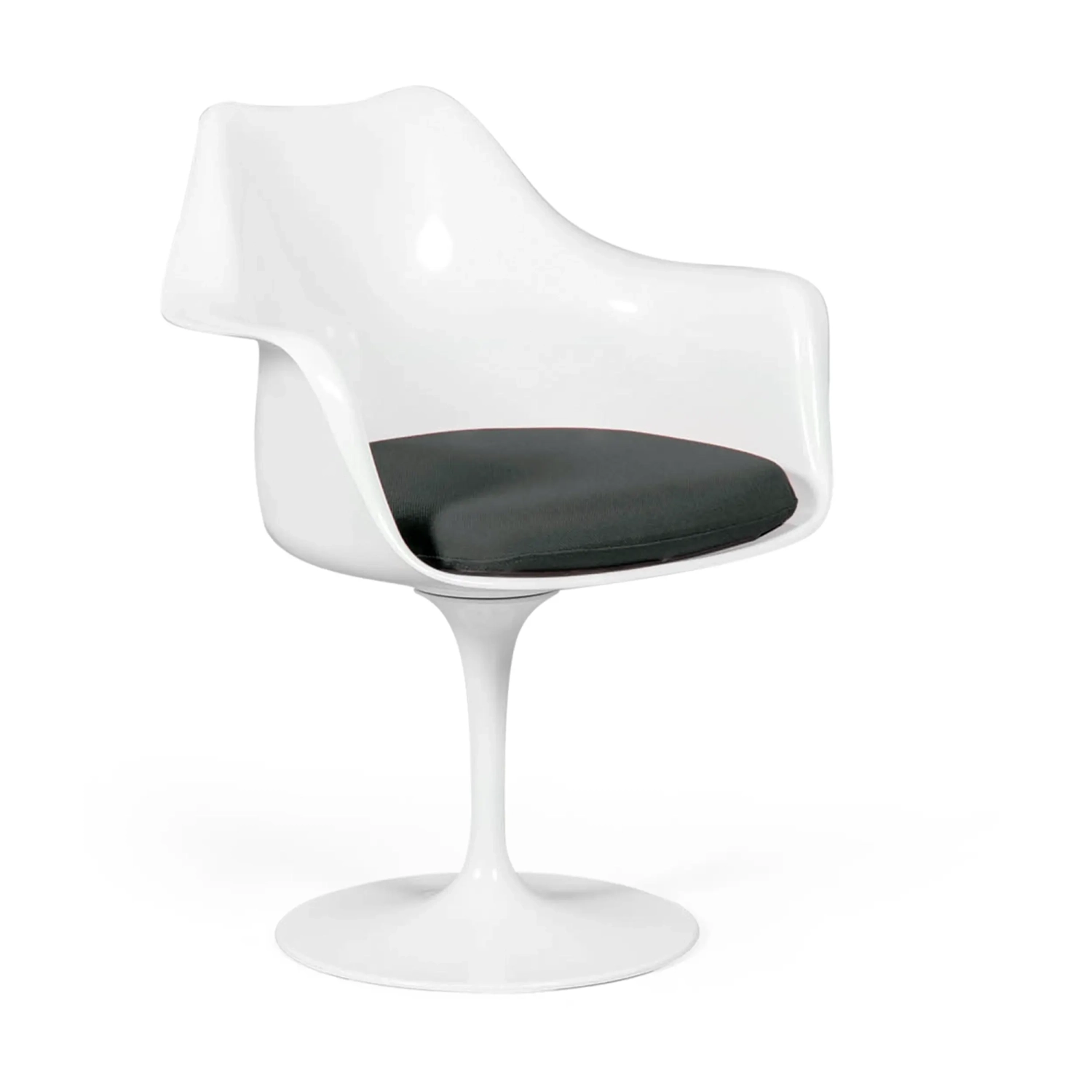 Replica della sedia Tulip con braccioli e cuscino