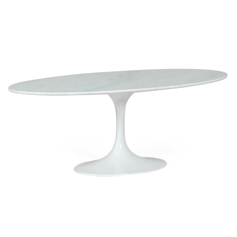 Ovalt bord Tulip 199cm Carraramarmor | Italiensk tillverkning | Saarinen Design