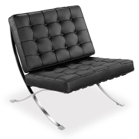Inspiration Barcelona stol med konstläder fotstöd - MuebleDesign
