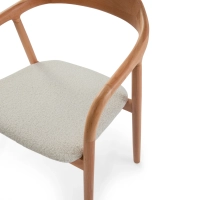 Warsow Nordic Silla de comedor de madera natural | Diseño elegante y confortable