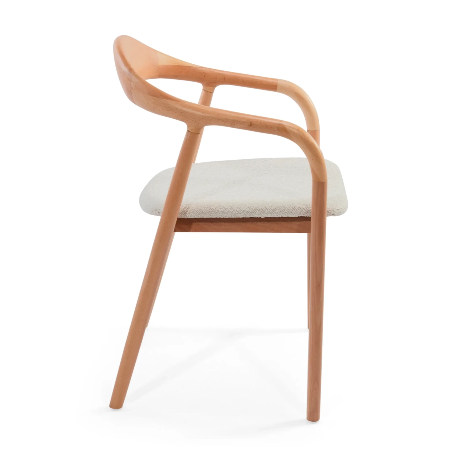 Warsow Nordic Silla de comedor de madera natural | Diseño elegante y confortable