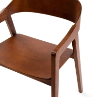 Silla Nórdica Soho de Roble con Brazos | Diseño Minimalista Escandinavo