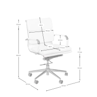 Chaise de bureau rembourrée Task Task | Design classique et confort moderne