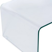 Coffee Ice salontafel : 12 mm transparant gehard glas
