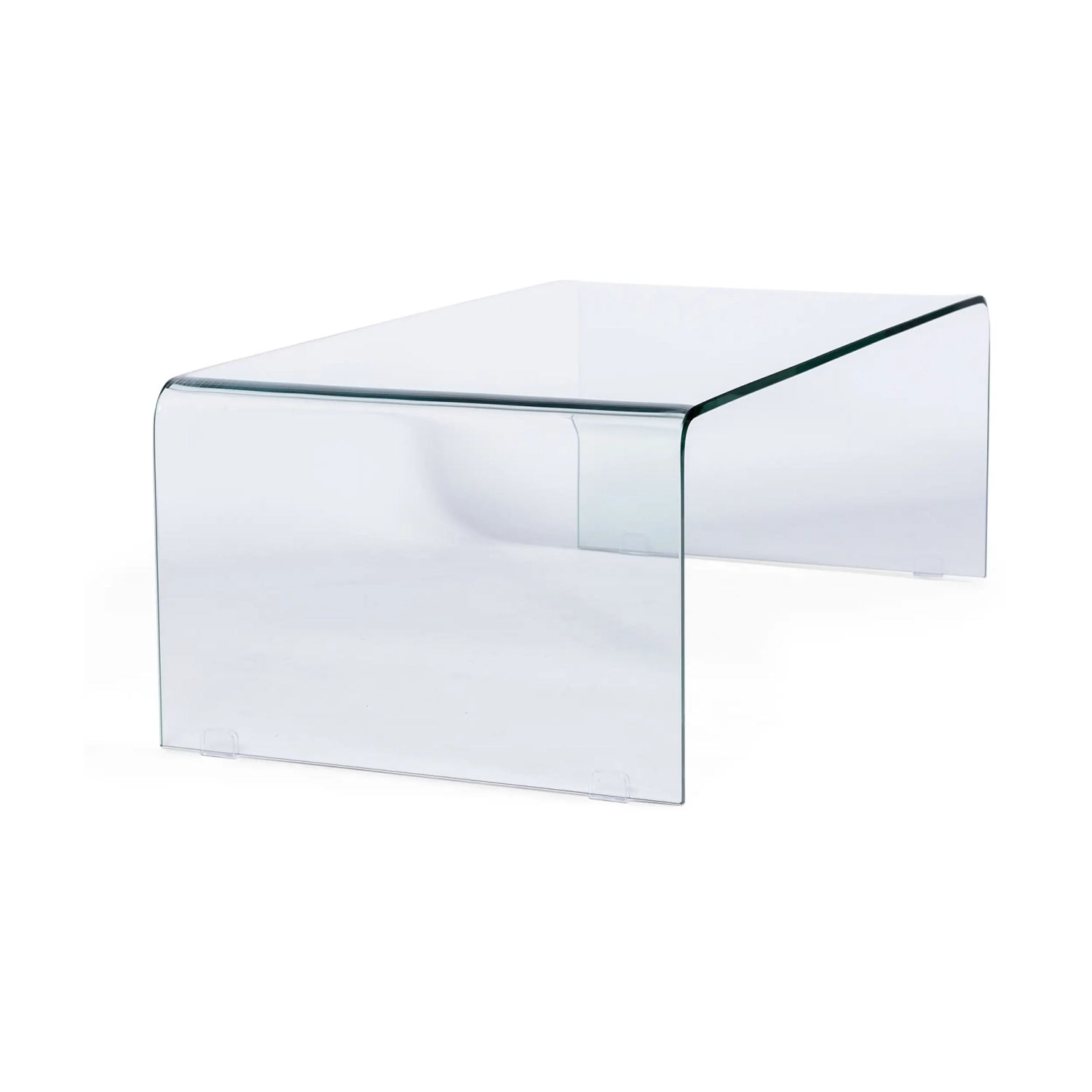 Coffee Ice salontafel : 12 mm transparant gehard glas