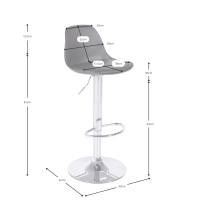 Sgabello kansas regolabile | Design moderno ed ergonomico