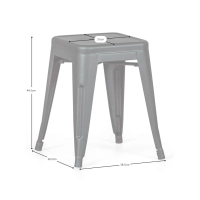 Hocker industrial Bistro 45CM Matt - Industrielle Stühle und Hocker