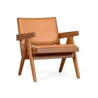 Lounge křeslo Compass - Retro-vintage v italské kůži - - Mobelarium