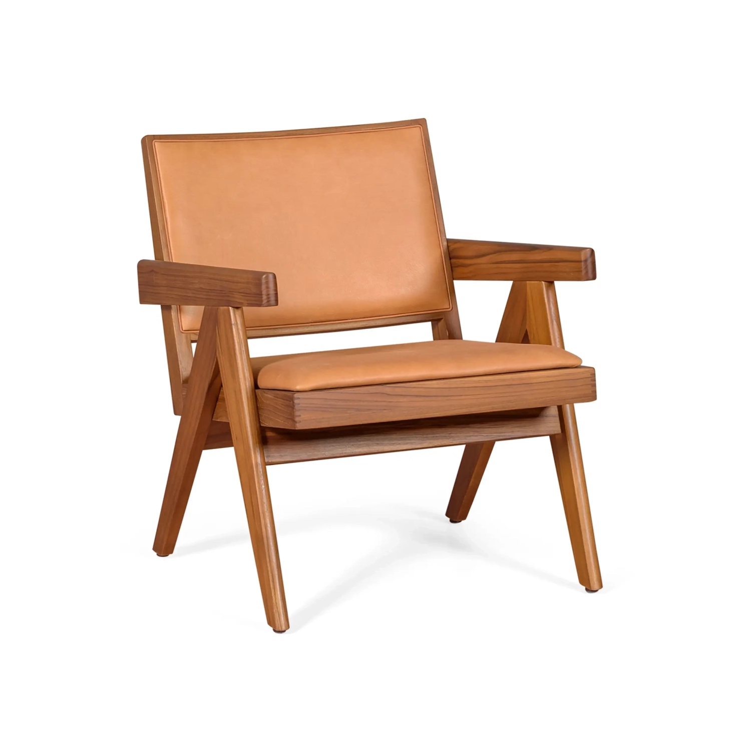 Sillón Lounge Compass - Retro-vintage en piel italiana - Mueble Design