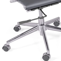 Sedia operativa per ufficio con schienale basso | Design moderno in similpelle e acciaio cromato