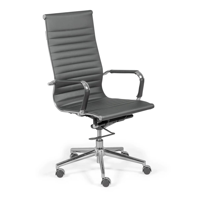 Toimistotuoli korkealla selkänojalla | Ergonomia ja moderni muotoilu keinonahkaa