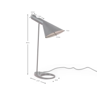 Lámpara de sobremesa Jhon | Diseño inspirado en Arne Jacobsen en acero