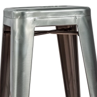 Jakkara teollinen Bistro 76 cm | Kirkas teräs pinottava
