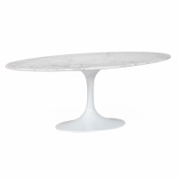 Oválný stůl Tulip 199 cm Carrara Marble | Saarinen Design pro luxusní jídelny
