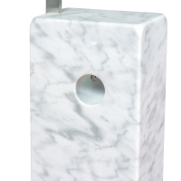 Lustre Manhattan em aço e mármore de Carrara | Iluminação de design moderno