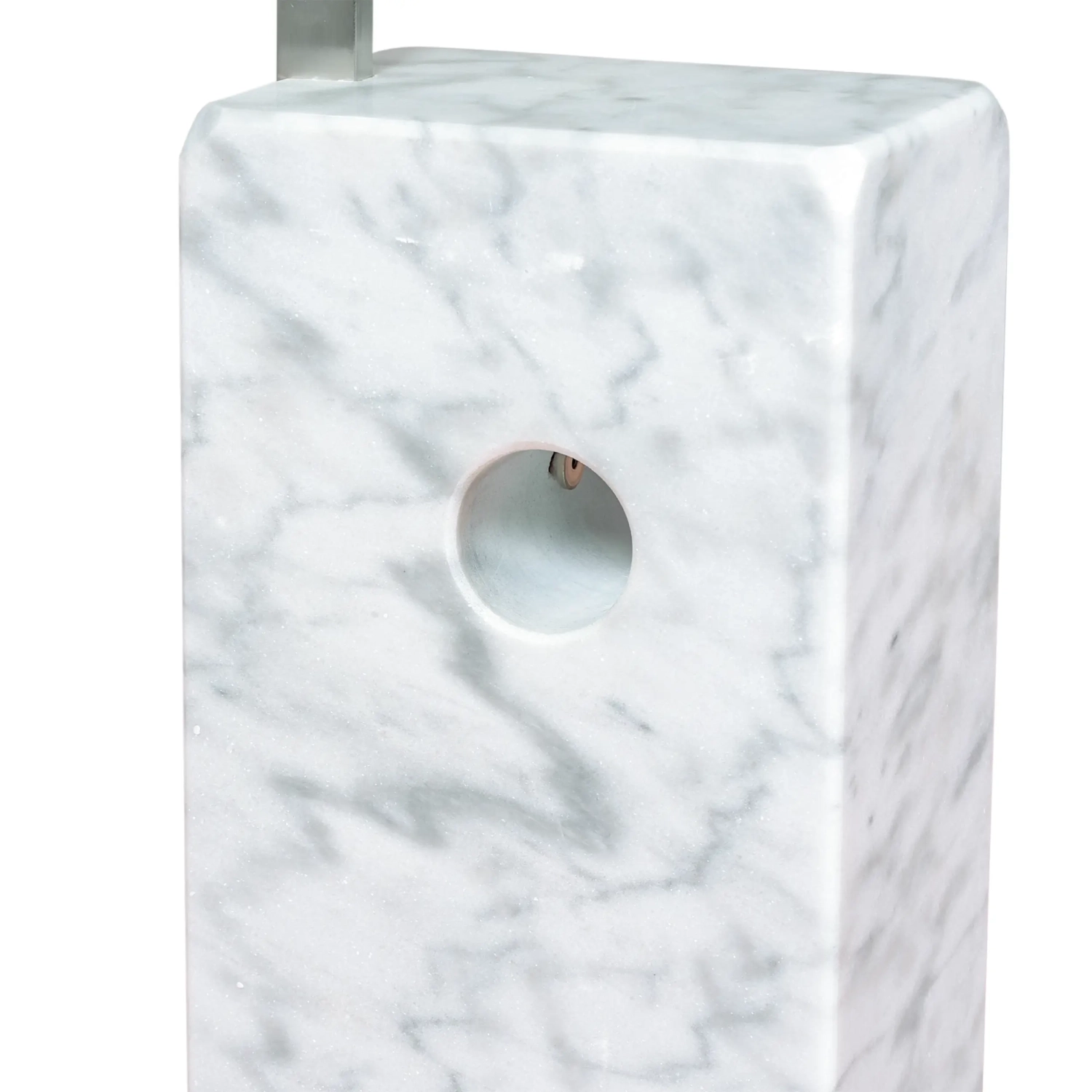 Manhattan Kronleuchter aus Stahl und Carrara-Marmor | Moderne Designbeleuchtung