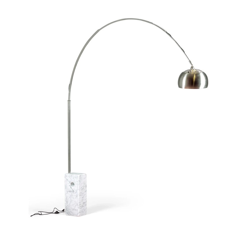 Lampadario Manhattan in acciaio e marmo di Carrara | Illuminazione moderna di design
